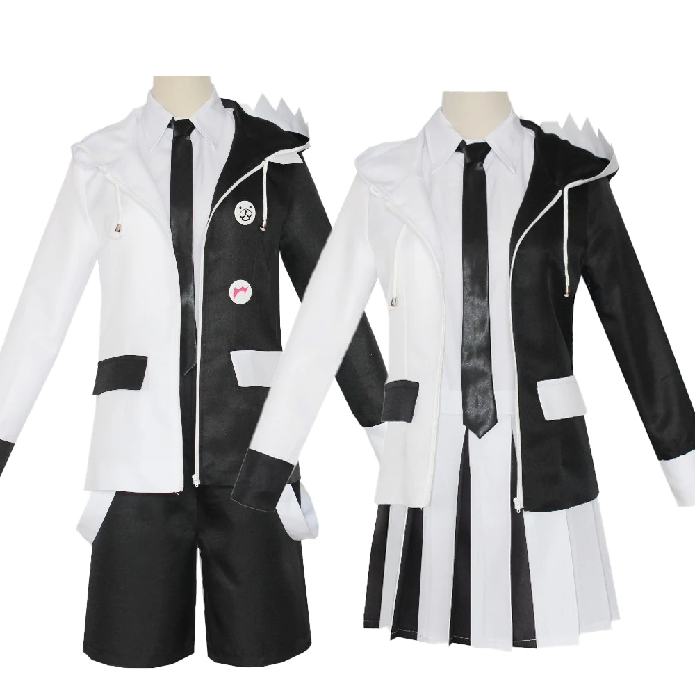 Monokuma Cosplay Game Danganronpa V3 Killing Harmony Costume Unisex Jk School Uniform Halloween Black And White Suit With Wig
Monokuma Cosplay Game Danganronpa V3 Killing Harmony Costume Unisex Jk School Uniform Halloween Black And White Suit With Wig