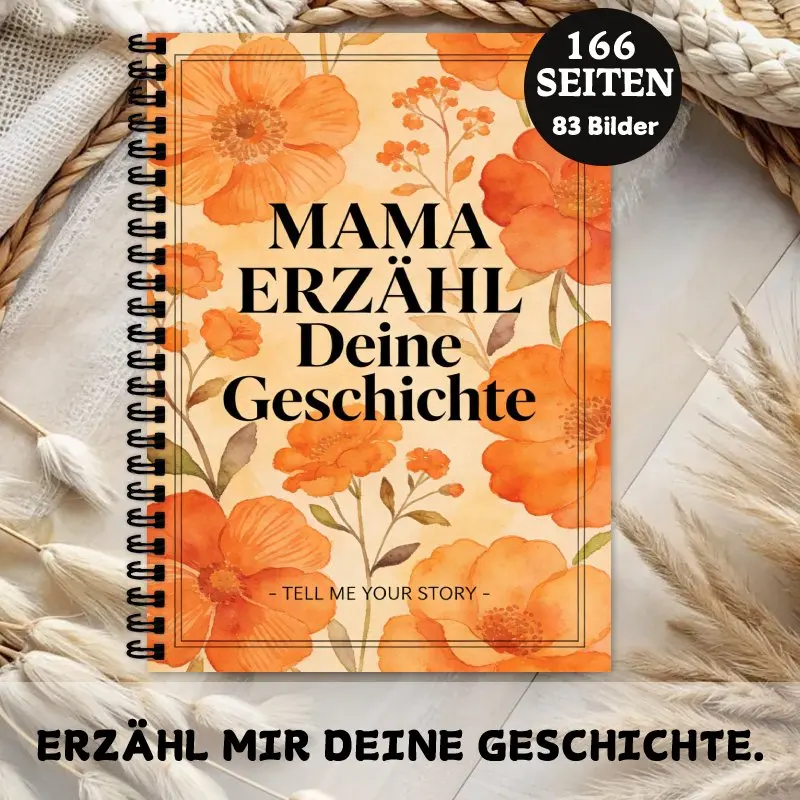 A5 German Mom's Life Story Journal Mother's Day Gift Notebook with Floral Design, Tell Me Your Life Story Mom Story Journal
A5 German Mom's Life Story Journal Mother's Day Gift Notebook with Floral Design, Tell Me Your Life Story Mom Story Journal