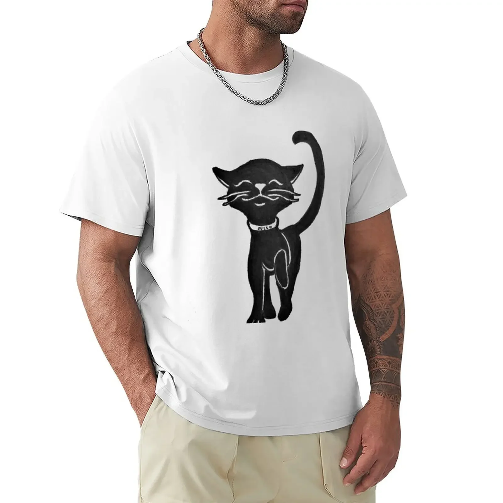 Happy Black Cat T-Shirt for a boy summer clothes vintage clothes plain black t shirts men
Happy Black Cat T-Shirt for a boy summer clothes vintage clothes plain black t shirts men