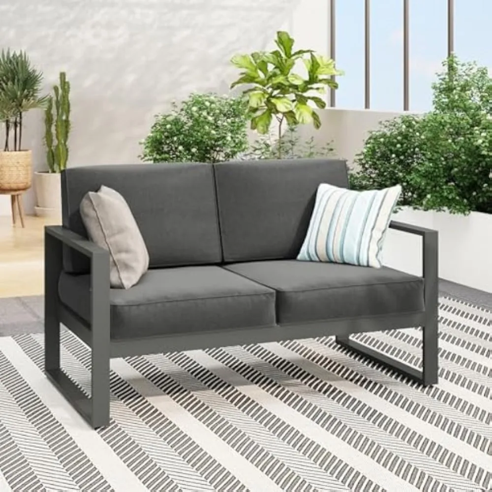 Courtyard aluminum outdoor double sofa, all-weather courtyard sofa, modern metal sofa chair, detachable waterproof cushion
Courtyard aluminum outdoor double sofa, all-weather courtyard sofa, modern metal sofa chair, detachable waterproof cushion
