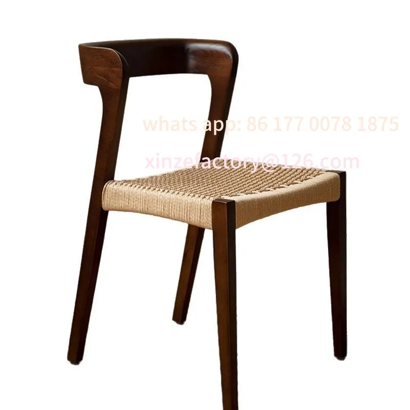 Customizable Simple Solid Wood Dining Chair Retro Wind Rope Weaving Home Living Room Stackable Rope Weaving Dining Chair
Customizable Simple Solid Wood Dining Chair Retro Wind Rope Weaving Home Living Room Stackable Rope Weaving Dining Chair