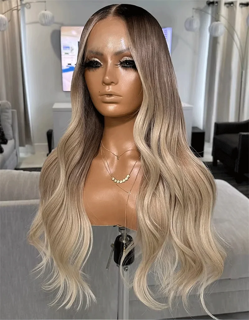 Body Wave Wigs Ligh Ash Brown Wavy Wigs Dark Roots Long Wig Women Synthetic Wigs Preplucked Hairline Wave Wig Wavy Curly Hair
Body Wave Wigs Ligh Ash Brown Wavy Wigs Dark Roots Long Wig Women Synthetic Wigs Preplucked Hairline Wave Wig Wavy Curly Hair