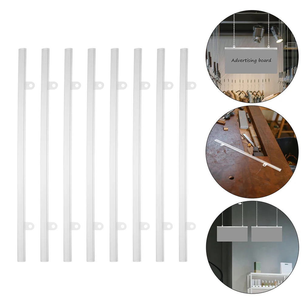 8Pcs PVC Poster Hanging Rods Durable Plastic Poster Frame Mount for Mall Supermarket Advertising Display Banner Holder Rail
8Pcs PVC Poster Hanging Rods Durable Plastic Poster Frame Mount for Mall Supermarket Advertising Display Banner Holder Rail