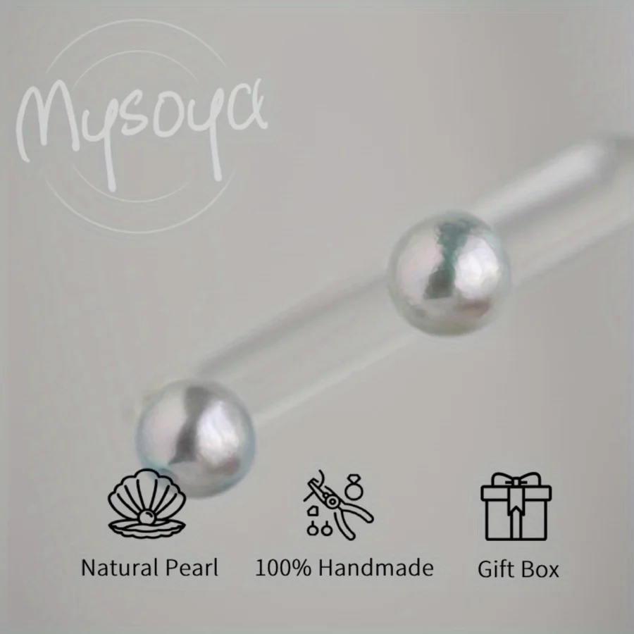 MYSOYA Grey Baroque Akoya Seawater Pearl Earrings 7.5mm 8mm with Gift Box, for Her/ Him, Suitable for Daily/ Birthday/ Wedding
MYSOYA Grey Baroque Akoya Seawater Pearl Earrings 7.5mm 8mm with Gift Box, for Her/ Him, Suitable for Daily/ Birthday/ Wedding