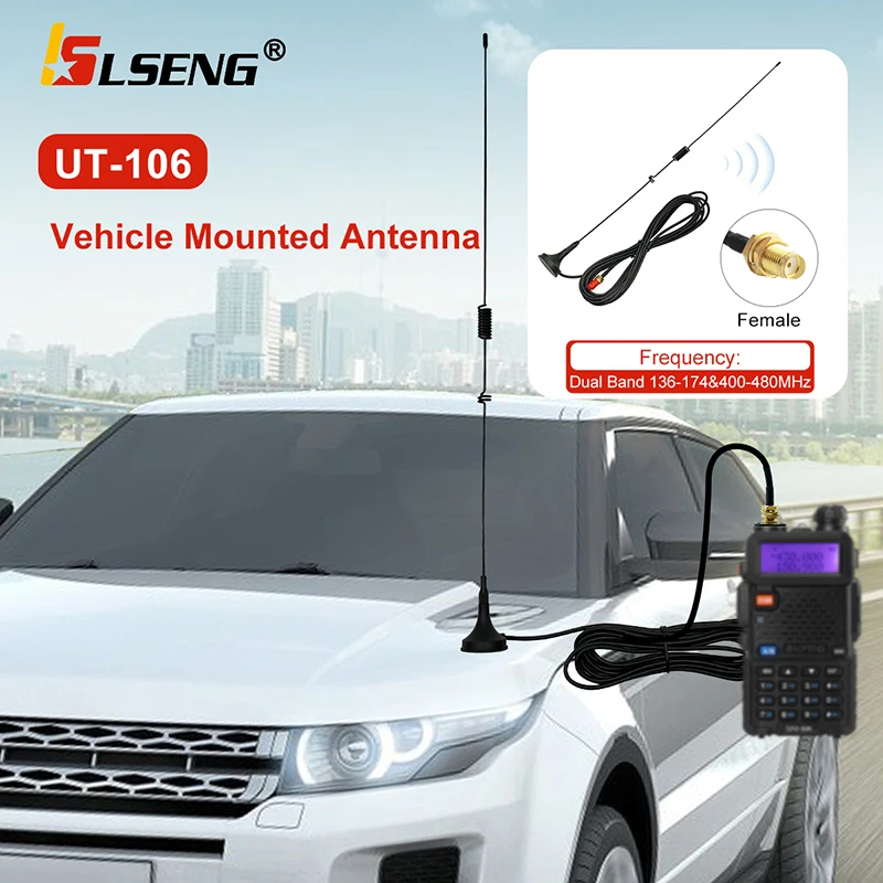 LSENG Vehicle Antenna SMA-Female Magnetic High Frequency Vehicle Antenna for Kenwood Baofeng UV-5R Two-way Radio Communicator
LSENG Vehicle Antenna SMA-Female Magnetic High Frequency Vehicle Antenna for Kenwood Baofeng UV-5R Two-way Radio Communicator