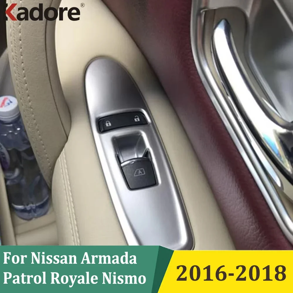 For Nissan Armada Patrol Royale Nismo For Infiniti QX56 QX80 Y62 2016 2017 2018 Car Inside Door Armrest Window Lift Switch Cover
For Nissan Armada Patrol Royale Nismo For Infiniti QX56 QX80 Y62 2016 2017 2018 Car Inside Door Armrest Window Lift Switch Cover