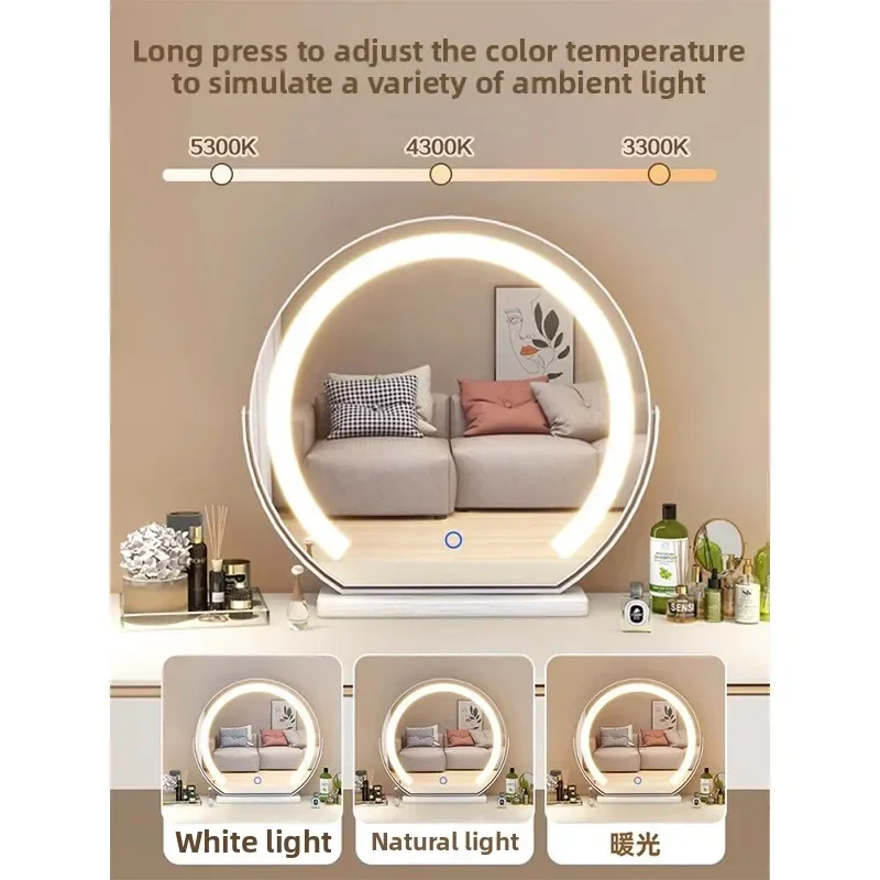 Hot Fashion Bathroom Mirror Rotating Internet Celebrity Cream Wind Semicircular Makeup Mirror Desktop Desktop Led Smart
Hot Fashion Bathroom Mirror Rotating Internet Celebrity Cream Wind Semicircular Makeup Mirror Desktop Desktop Led Smart
