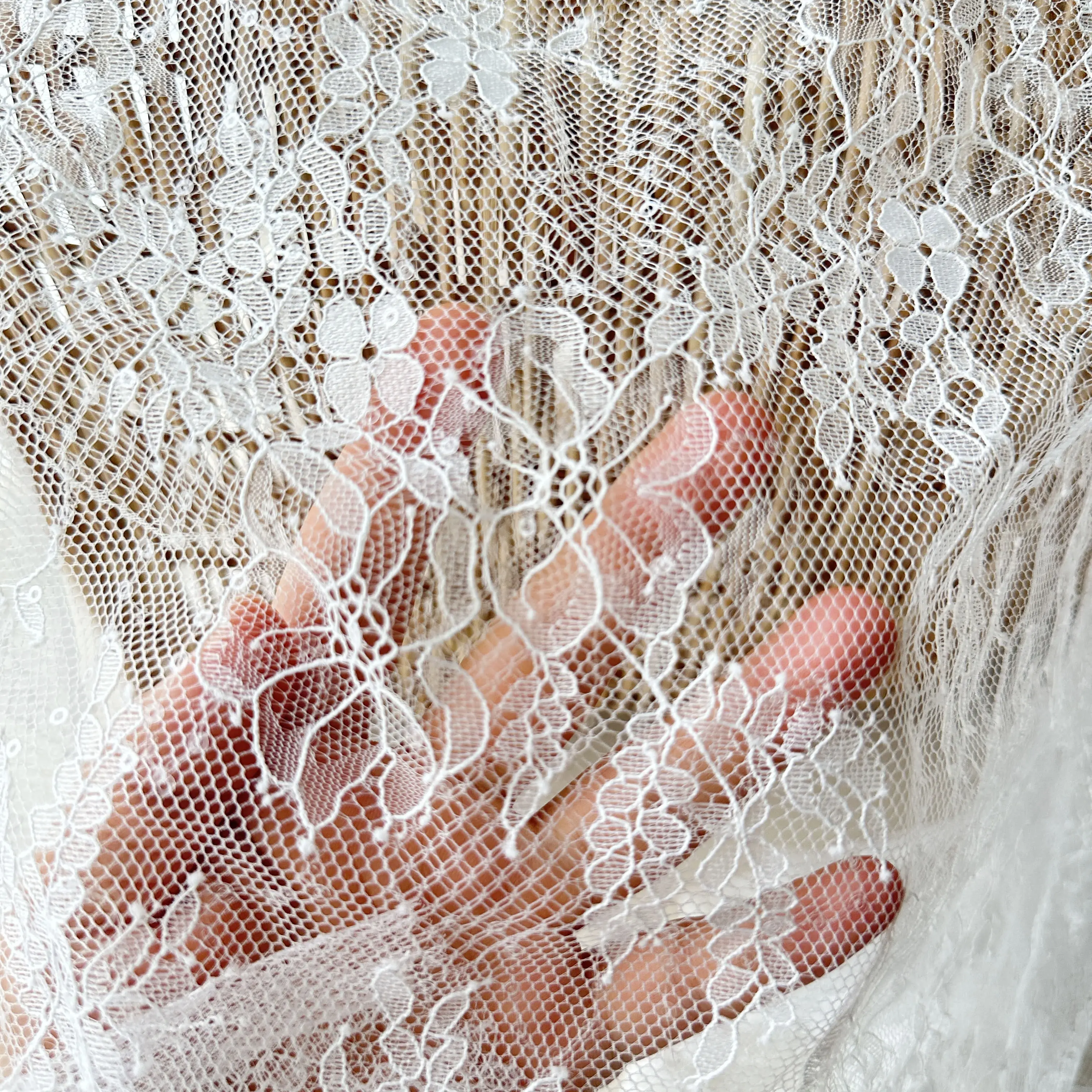 Enchanting Sequined Base Net Lace Fabric Ideal for Wedding Dresses Photoshoots and Home Decor Lace Accessories
Enchanting Sequined Base Net Lace Fabric Ideal for Wedding Dresses Photoshoots and Home Decor Lace Accessories