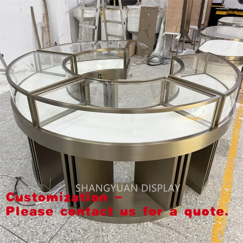Customize.Hot Custom Luxury Round Glass showcase Set Stand Jewelry Shop Design Jewelry Display Counter Sale
Customize.Hot Custom Luxury Round Glass showcase Set Stand Jewelry Shop Design Jewelry Display Counter Sale