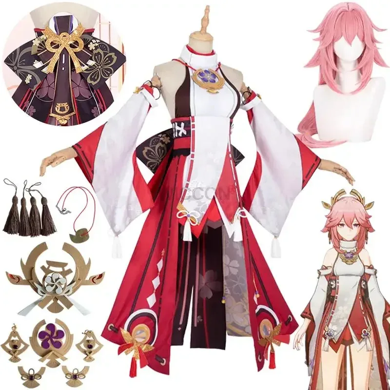 Yae Miko Genshin Impact Cosplay Costume Wig Dress Game Genshin Yaemiko Guuji Yae Cosplay Halloween Party Costumes for Women
Yae Miko Genshin Impact Cosplay Costume Wig Dress Game Genshin Yaemiko Guuji Yae Cosplay Halloween Party Costumes for Women