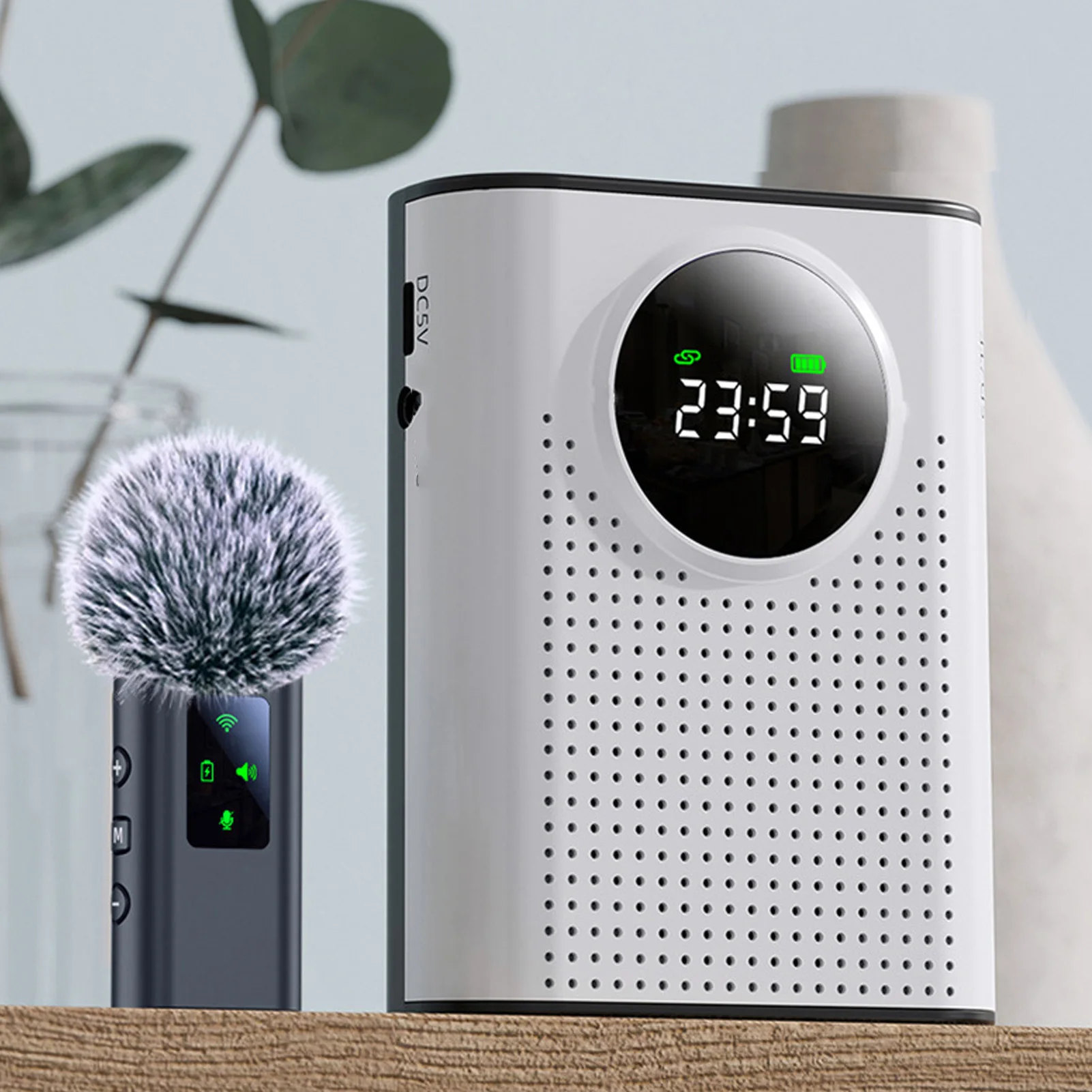 Wireless Voice Amplifier Omnidirectional Pickup Teacher Voice Amplifier with Magnetic Lavalier LED Digital Display for Class
Wireless Voice Amplifier Omnidirectional Pickup Teacher Voice Amplifier with Magnetic Lavalier LED Digital Display for Class