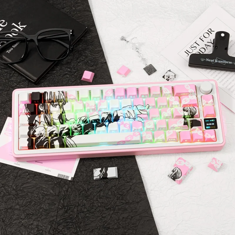 Pink Chain Japanese Anime Keycaps,130 Keys Custom Cherry Profile Side Print Shine Through PBT Keycap Set For Mechanical Keyboard
Pink Chain Japanese Anime Keycaps,130 Keys Custom Cherry Profile Side Print Shine Through PBT Keycap Set For Mechanical Keyboard