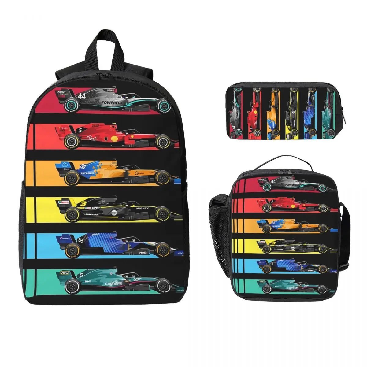 Formula Racing Cars 2023 Backpack Student Boys Girls BookBag School Bag Laptop Shoulder Bags 3ps Insulated Lunch Bag Pencil Case 
Formula Racing Cars 2023 Backpack Student Boys Girls BookBag School Bag Laptop Shoulder Bags 3ps Insulated Lunch Bag Pencil Case