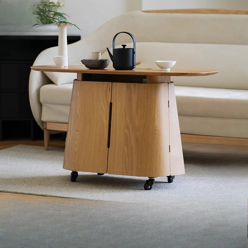 Xiaona coffee table movable solid wood tea table living room household small apartment creative
Xiaona coffee table movable solid wood tea table living room household small apartment creative