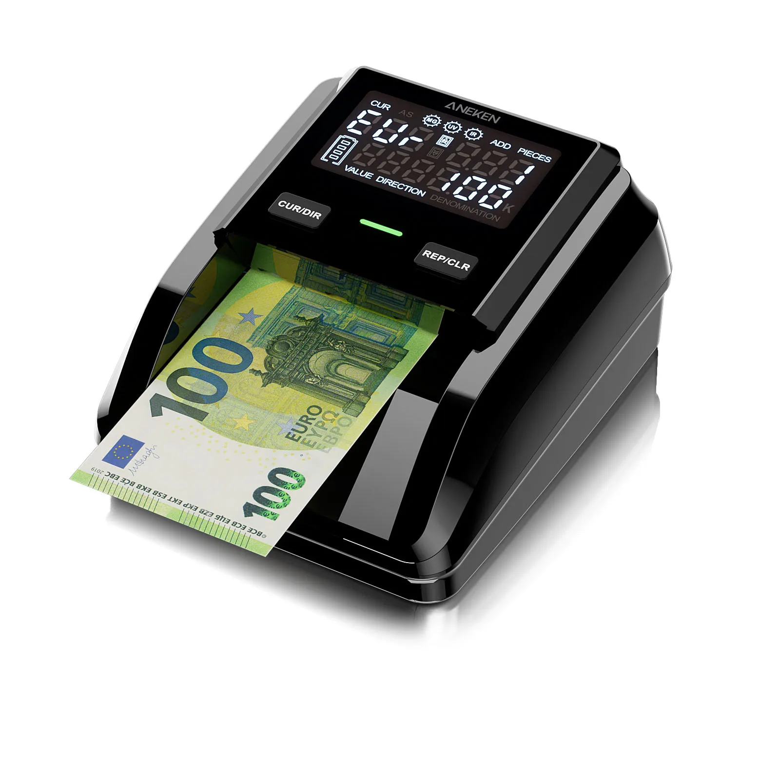 AL-139 Bill Counterfeit Detector 2.8'' Screen UV MG IR Detection Total Value Add Function for USD EUR Currency Checking
AL-139 Bill Counterfeit Detector 2.8'' Screen UV MG IR Detection Total Value Add Function for USD EUR Currency Checking