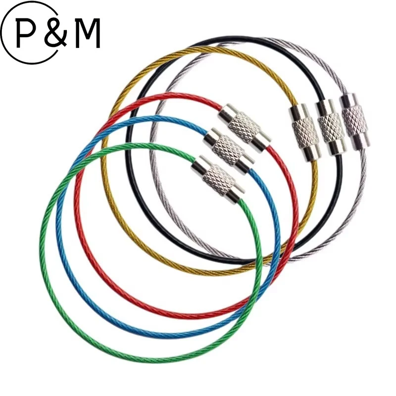 10 PCS Outdoor Camping Keychains Hanging Cables Rubber Coated Colorful Wire Rope Stainless Steel Key Ring Rope Accessories
10 PCS Outdoor Camping Keychains Hanging Cables Rubber Coated Colorful Wire Rope Stainless Steel Key Ring Rope Accessories