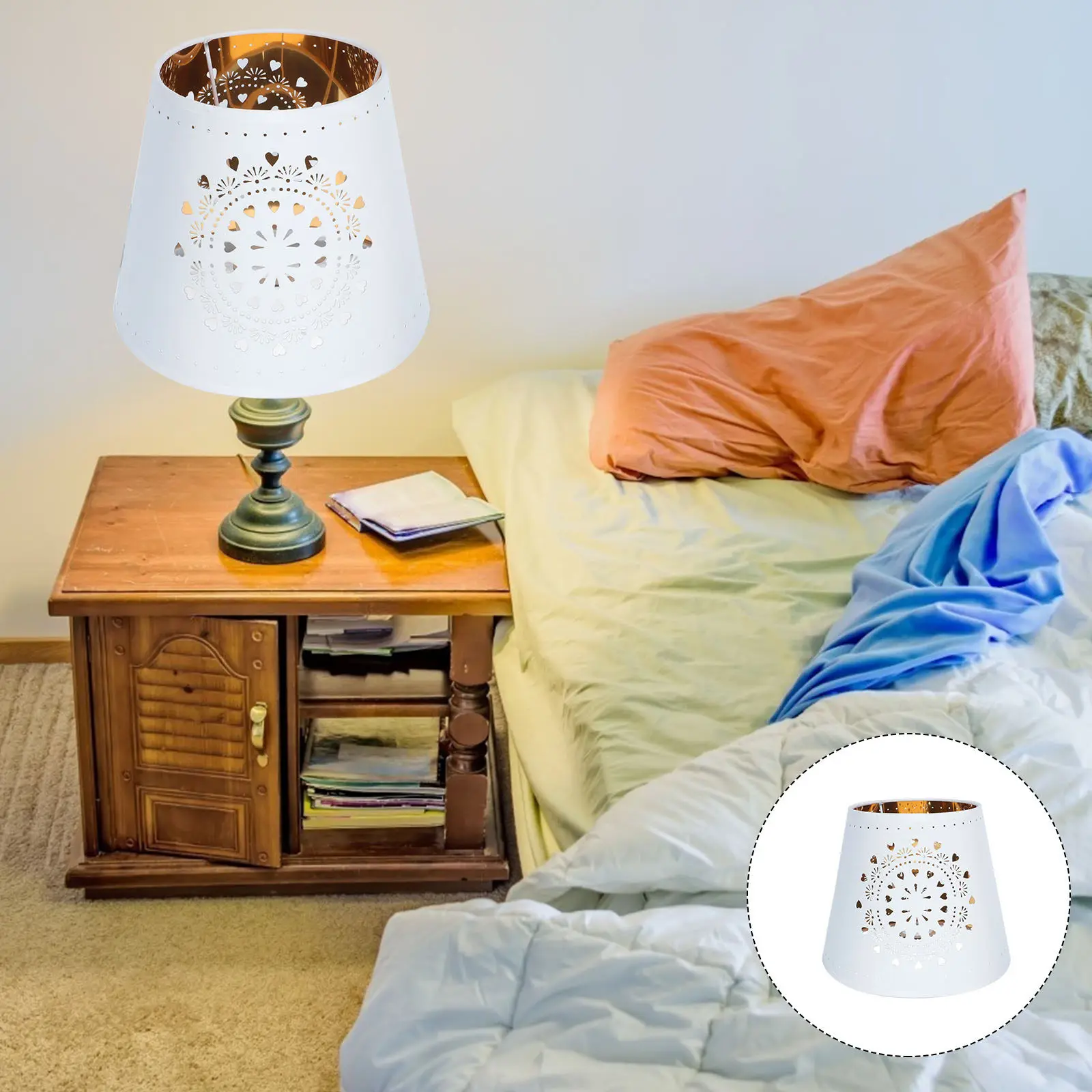 1Pcs Chic Hollow Lampshade Made of High-Quality Cloth Metal Suitable for Bedroom Living Room Modern Decorative Light Accessory
1Pcs Chic Hollow Lampshade Made of High-Quality Cloth Metal Suitable for Bedroom Living Room Modern Decorative Light Accessory