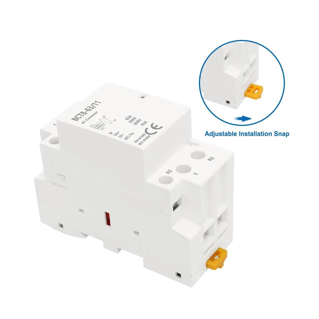 ABILKEEN BCH8-63/11 63A 2-полюсный бытовой контактор переменного тока 1NO1NC Универсальный контактор управления цепью Автоматический контактор переменного тока 24 В/110 В/230 В
ABILKEEN BCH8-63/11 63A 2-полюсный бытовой контактор переменного тока 1NO1NC Универсальный контактор управления цепью Автоматический контактор переменного тока 24 В/110 В/230 В