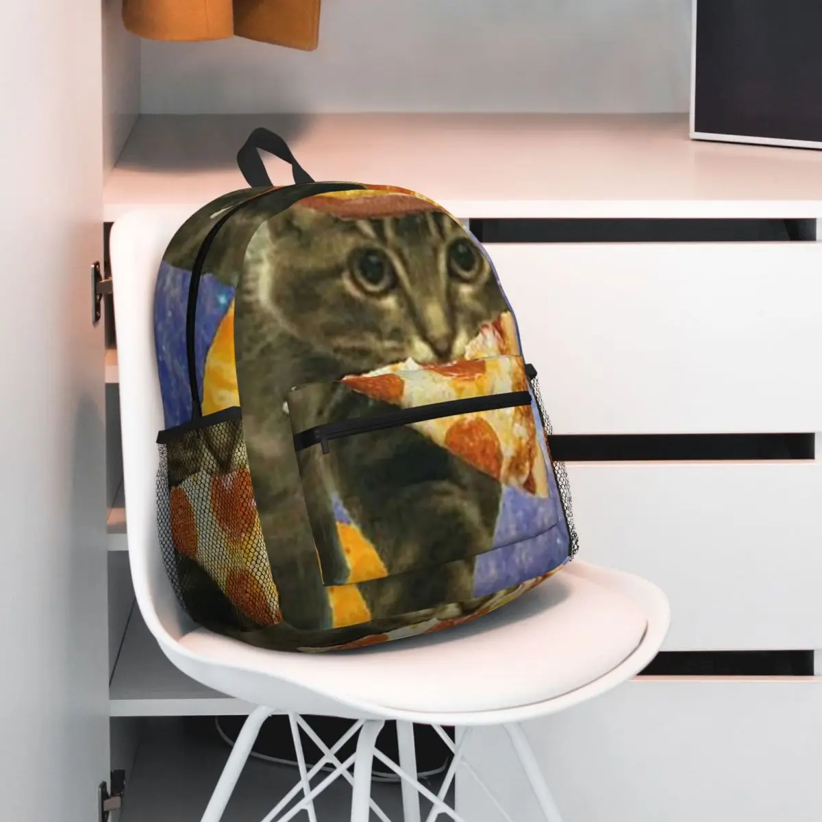 Space Pizza Cheetos Cat Backpack Student BookBag Children School Bag Laptop Shoulder Bags for Boys Girls
Space Pizza Cheetos Cat Backpack Student BookBag Children School Bag Laptop Shoulder Bags for Boys Girls