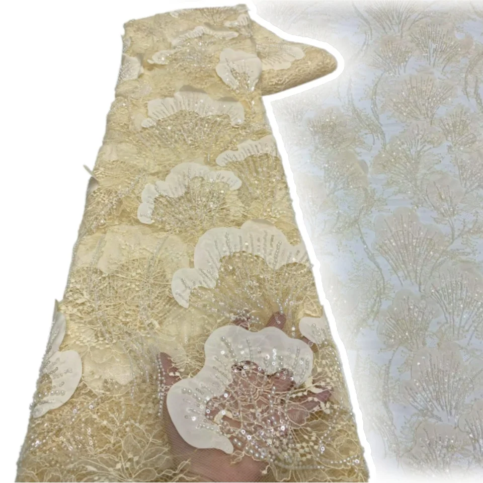 African Lace Fabric 5 Yards Embroiderd Nigerian Lace Fabric 2026 High Quality Laces Groom Tulle French Lace for Party Drees 2888
African Lace Fabric 5 Yards Embroiderd Nigerian Lace Fabric 2026 High Quality Laces Groom Tulle French Lace for Party Drees 2888