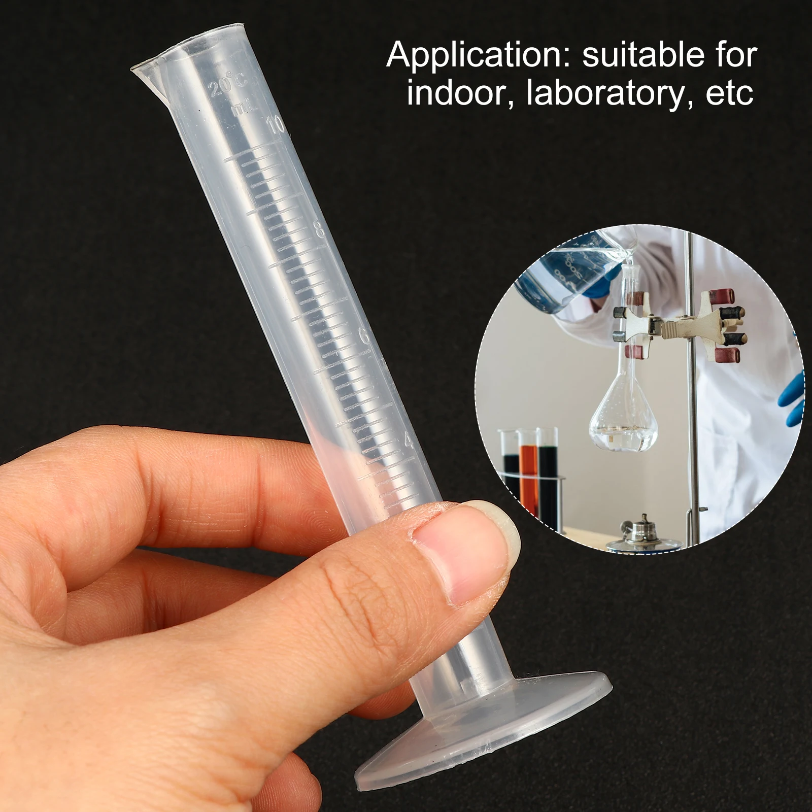 4pcs Plastic Graduated Cylinder Transparent Measuring Flask Lab Tool Wide Rim Pour Spout Accurate Hexagonal Base
4pcs Plastic Graduated Cylinder Transparent Measuring Flask Lab Tool Wide Rim Pour Spout Accurate Hexagonal Base