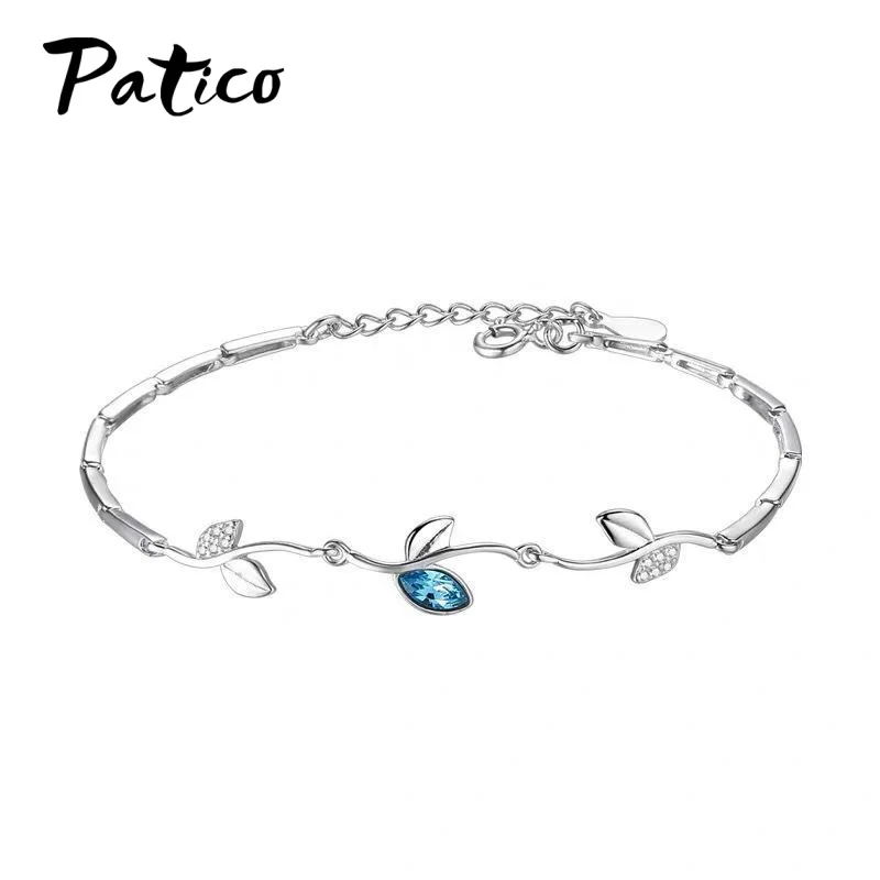 Trendy Leaf Adjustable Charm Bracelet For Women Girls Party 925 Sterling Silver Color Best Friend Gift Fashion Jewelry Wholesale
Trendy Leaf Adjustable Charm Bracelet For Women Girls Party 925 Sterling Silver Color Best Friend Gift Fashion Jewelry Wholesale