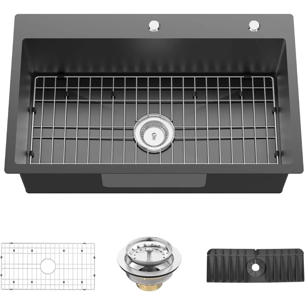kitchen sink, 30x18 inch stainless steel drop in modern single bowl topmount kitchen sink combo-ss grid,silicon mat,drain
kitchen sink, 30x18 inch stainless steel drop in modern single bowl topmount kitchen sink combo-ss grid,silicon mat,drain