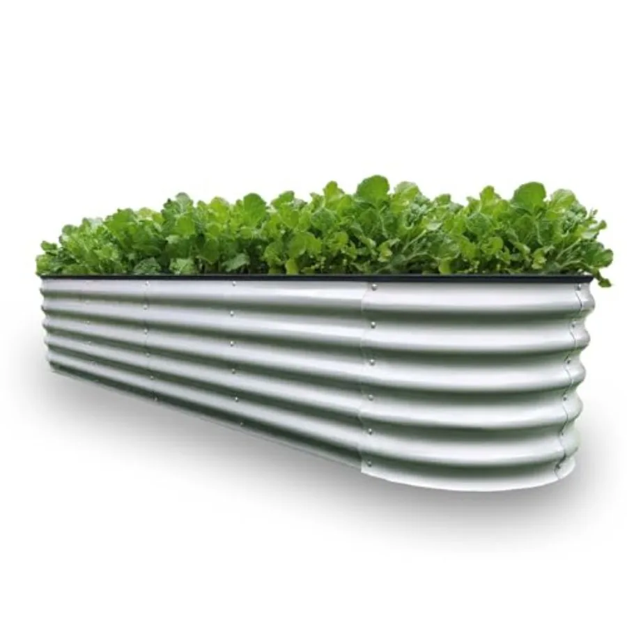 8x2x1.4FT Galvanized Raised Garden Bed Planter Boxes Outdoor Large Metal Garden Beds for Planting Vegetables Flowers H
8x2x1.4FT Galvanized Raised Garden Bed Planter Boxes Outdoor Large Metal Garden Beds for Planting Vegetables Flowers H