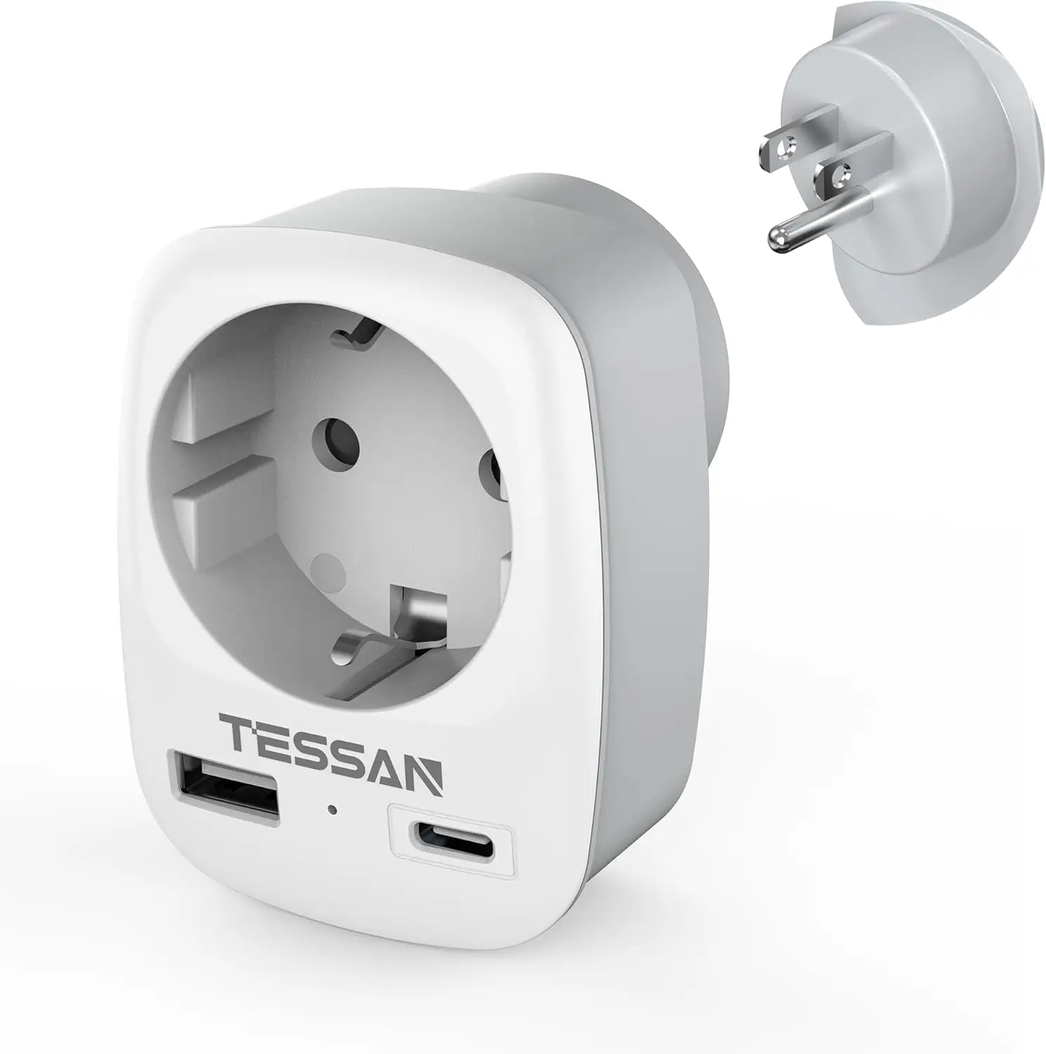 Европа-американская вилка с розеткой переменного тока и 2 Usb-портами, вилка ЕС-США, дорожный преобразователь из Европы в США, большая часть Европы-ЕС
Европа-американская вилка с розеткой переменного тока и 2 Usb-портами, вилка ЕС-США, дорожный преобразователь из Европы в США, большая часть Европы-ЕС