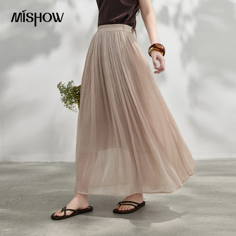 MISHOW Gentle Romantic Pleated Skirt 2026 Summer New A-Line Elastic Waist Solid Color Loose Hanging Flowing Skirt MXF21B2535
MISHOW Gentle Romantic Pleated Skirt 2026 Summer New A-Line Elastic Waist Solid Color Loose Hanging Flowing Skirt MXF21B2535