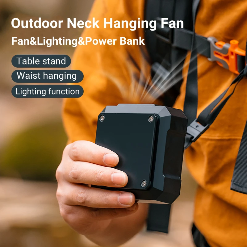 3 in 1 Outdoor Portable Wireless Air Cooling Fan with LED Flashlight and Power Bank USB Charging Hanging Waist Neck Electric Fan
3 in 1 Outdoor Portable Wireless Air Cooling Fan with LED Flashlight and Power Bank USB Charging Hanging Waist Neck Electric Fan