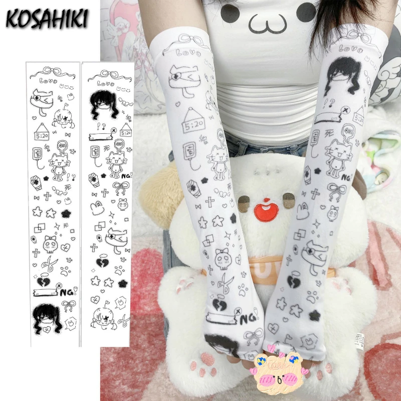 Japanese Cartoon Printing Kawaii Cute Women Wrist Arm Sun Protection Streetwear Long Fingerless Gloves Harajuku Vintage Summer
Japanese Cartoon Printing Kawaii Cute Women Wrist Arm Sun Protection Streetwear Long Fingerless Gloves Harajuku Vintage Summer