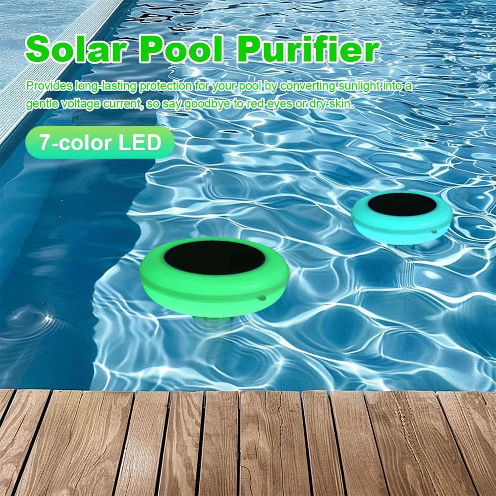 Solar Pool Ionizer 7-Colored LED Light Copper Pool Ionizer Floater Pool Cleaning Purifier for Above Ground Pool Up To 35.000 Gal
Solar Pool Ionizer 7-Colored LED Light Copper Pool Ionizer Floater Pool Cleaning Purifier for Above Ground Pool Up To 35.000 Gal