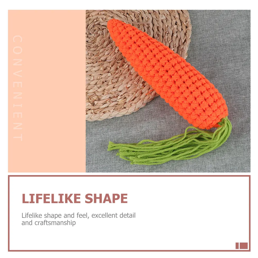 2 Pcs Carrot Toy Lifelike Decoration Knit Carrots Sculpture Woolen Yarn Knitted Easter Crochet Vegetables Artificial
2 Pcs Carrot Toy Lifelike Decoration Knit Carrots Sculpture Woolen Yarn Knitted Easter Crochet Vegetables Artificial