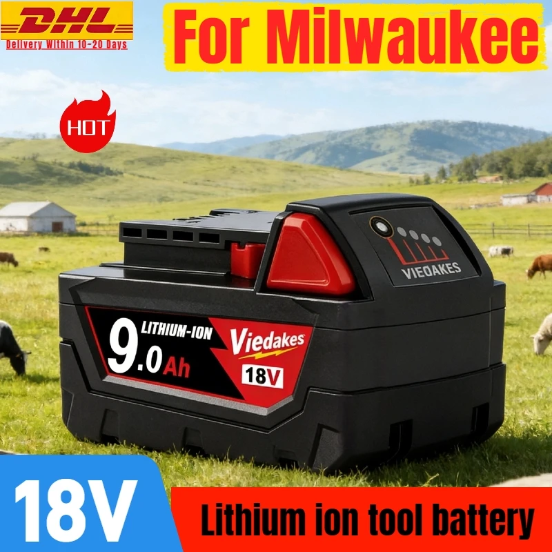 ️New 18V 9.0Ah For Milwaukee M18 Battery Li-Ion Replacement Battery, For Milwaukee 18V 48-11-2830 0730-20 Tools battery.
️New 18V 9.0Ah For Milwaukee M18 Battery Li-Ion Replacement Battery, For Milwaukee 18V 48-11-2830 0730-20 Tools battery.