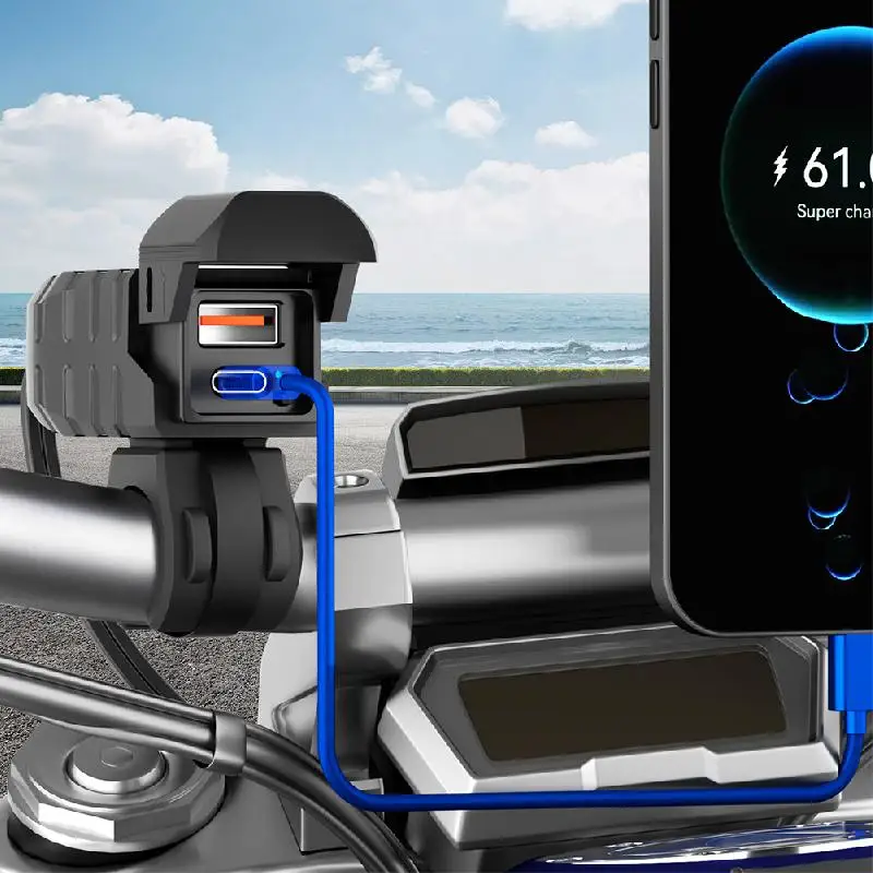 36W Motorcycle Phone Charger Quick Charge PD Phone Charger With Voltmeter & ON/Off Switch Waterproof For Phone, Tablet, GPS
36W Motorcycle Phone Charger Quick Charge PD Phone Charger With Voltmeter & ON/Off Switch Waterproof For Phone, Tablet, GPS