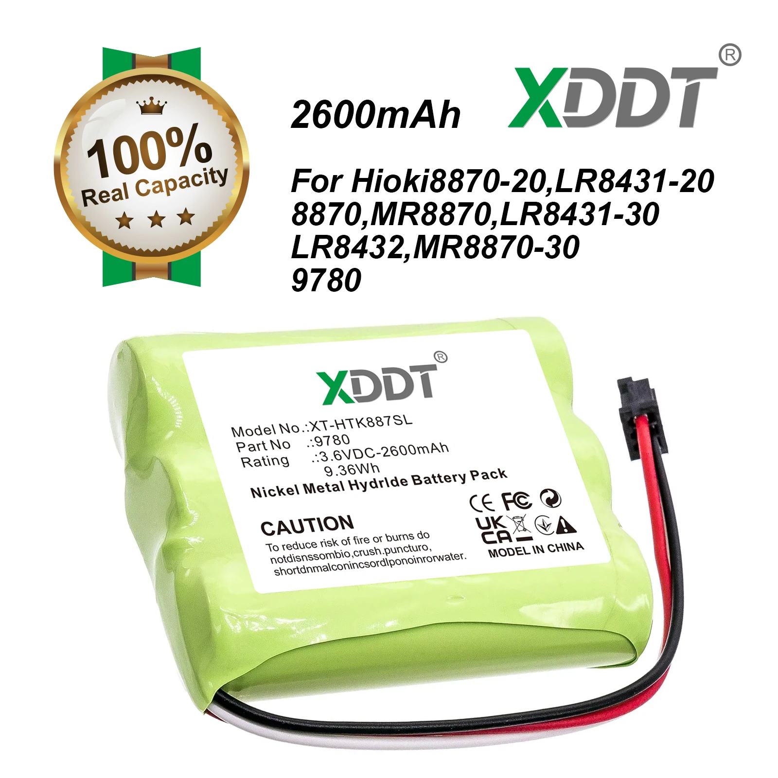 Replacement 3.6V 2600mAh Battery 9780 for Hioki 8870-20 LR8431-20 8870 MR8870 LR8431-30 LR8432 MR8870-30
Replacement 3.6V 2600mAh Battery 9780 for Hioki 8870-20 LR8431-20 8870 MR8870 LR8431-30 LR8432 MR8870-30
