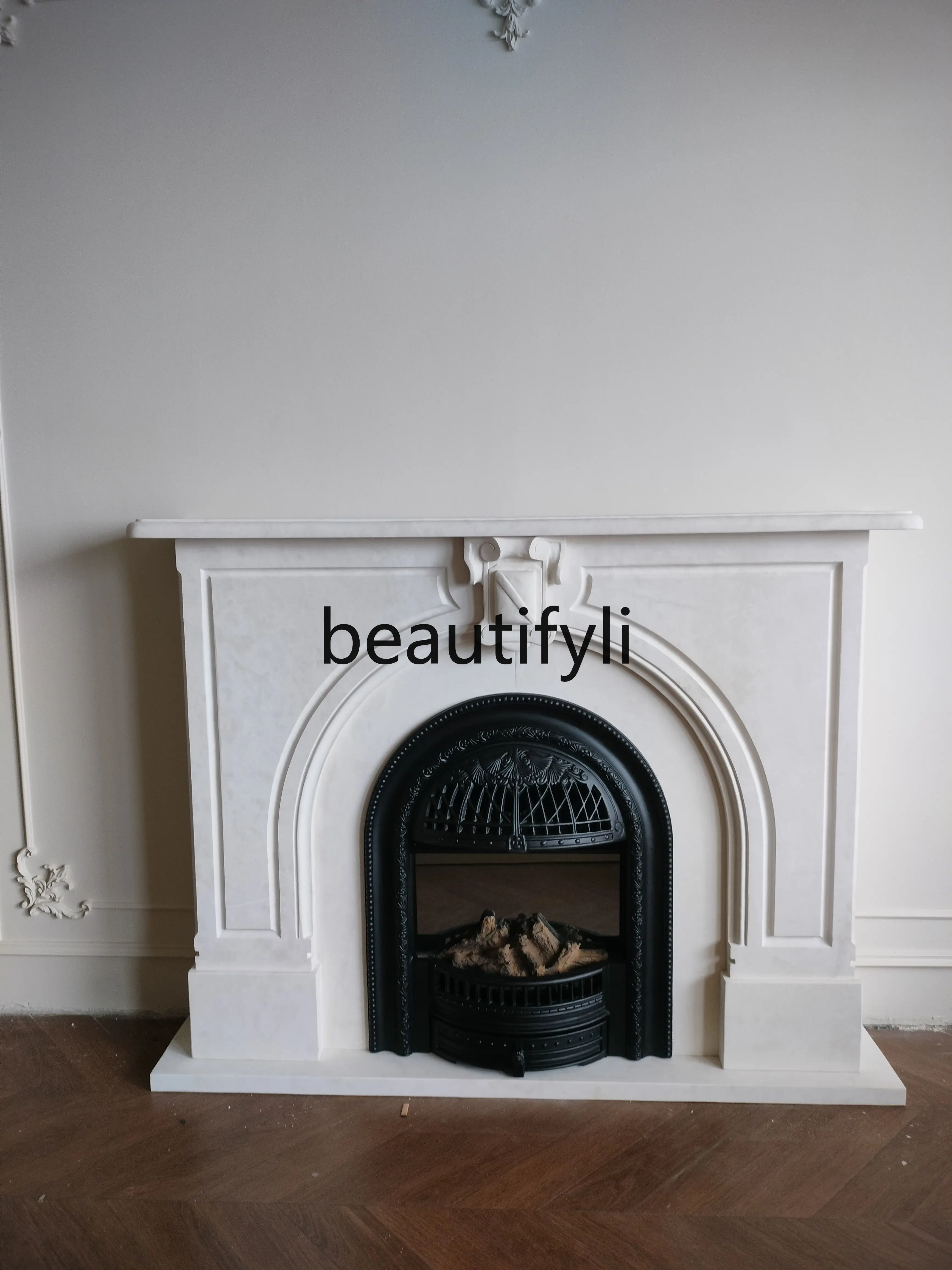 Modern minimalist designer same cream retro style marble fireplace home accessories
Modern minimalist designer same cream retro style marble fireplace home accessories