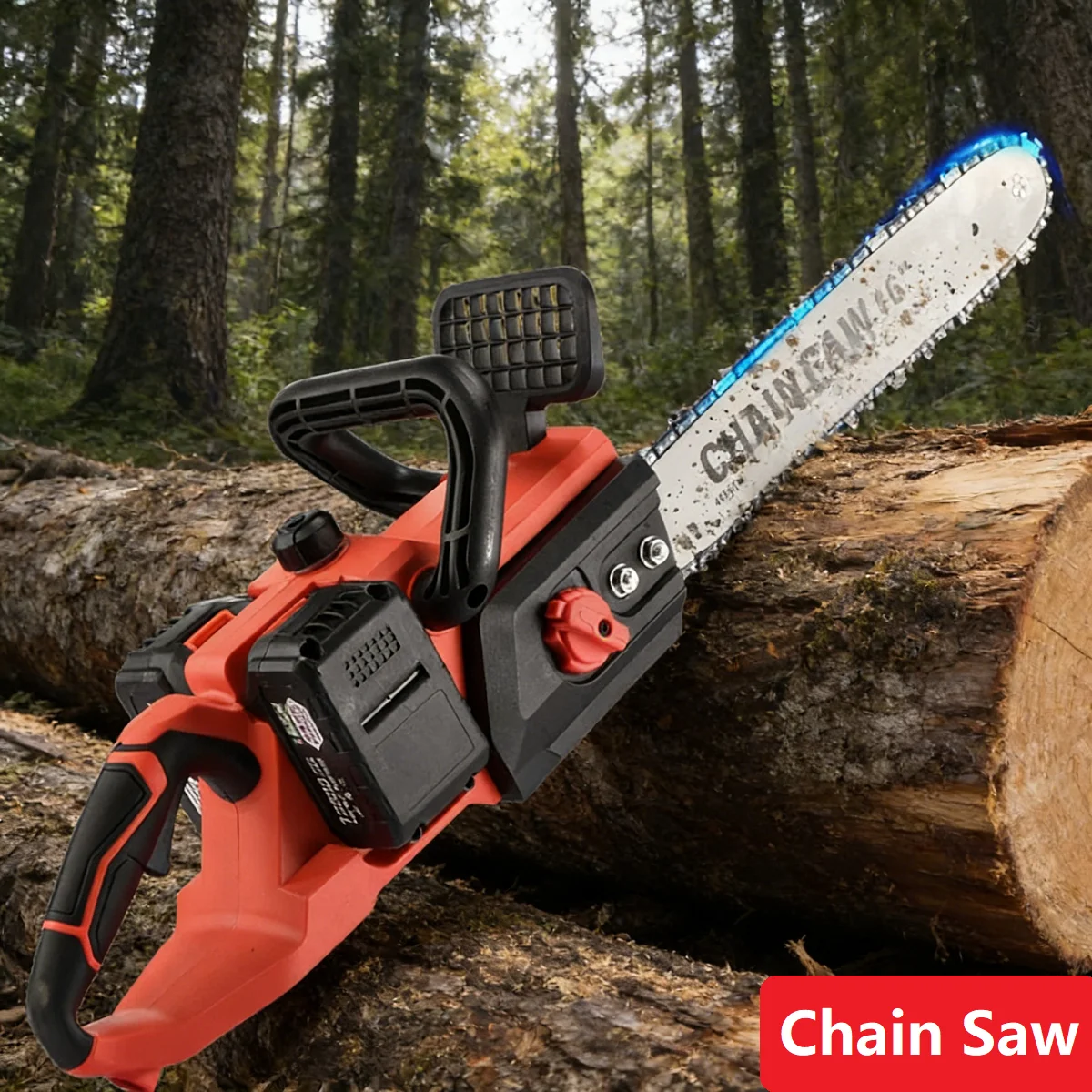 16 Inch Cordless Electric Chain Saw - High Power Lithium Battery Chainsaw for Heavy Duty Tree Cutting, Logging & Landscaping
16 Inch Cordless Electric Chain Saw - High Power Lithium Battery Chainsaw for Heavy Duty Tree Cutting, Logging & Landscaping