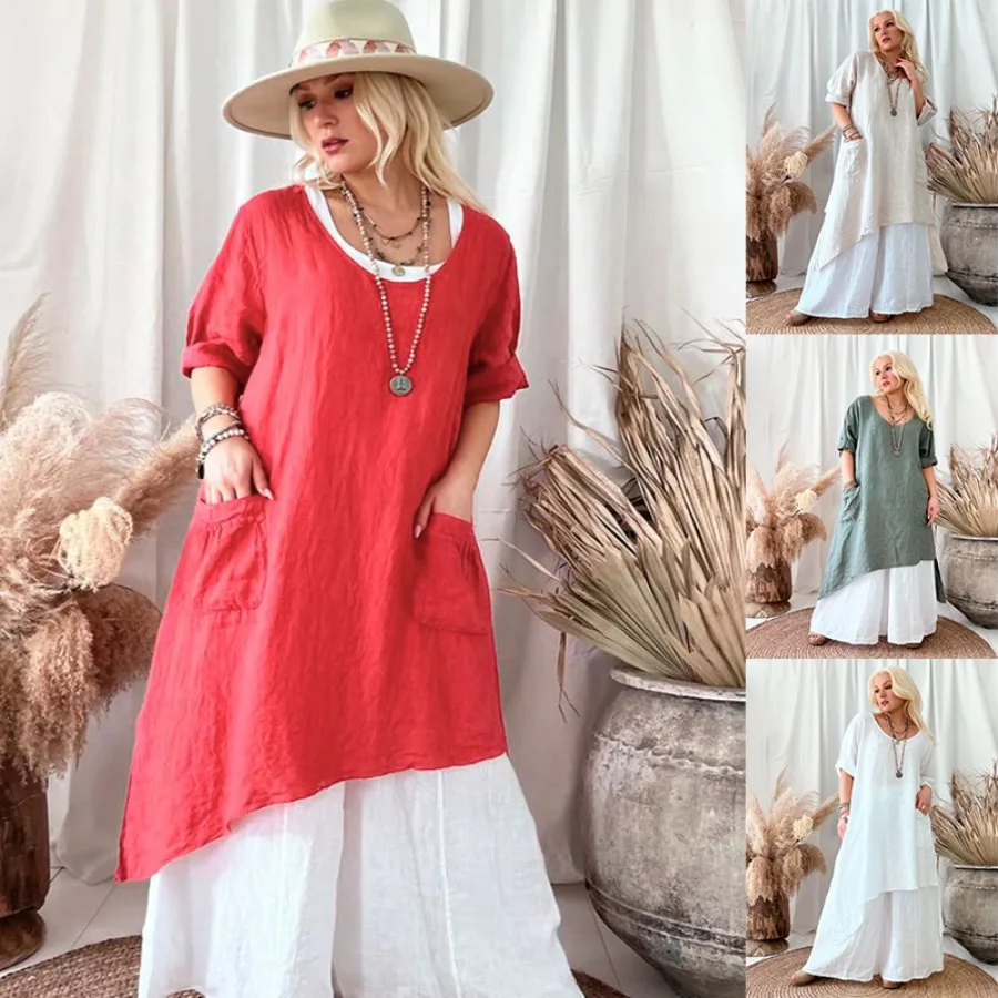 【New style】Autumn new product for women, simple and all-matching irregular hem loose dress
【New style】Autumn new product for women, simple and all-matching irregular hem loose dress