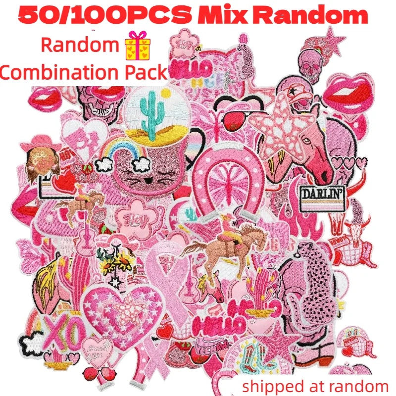 Random Pink Bow Love Heart Embroidery Patches 50/100pcs Mixed Style Iron On For Clothing Cartoon Wholesale Bulk DIY Pack
Random Pink Bow Love Heart Embroidery Patches 50/100pcs Mixed Style Iron On For Clothing Cartoon Wholesale Bulk DIY Pack