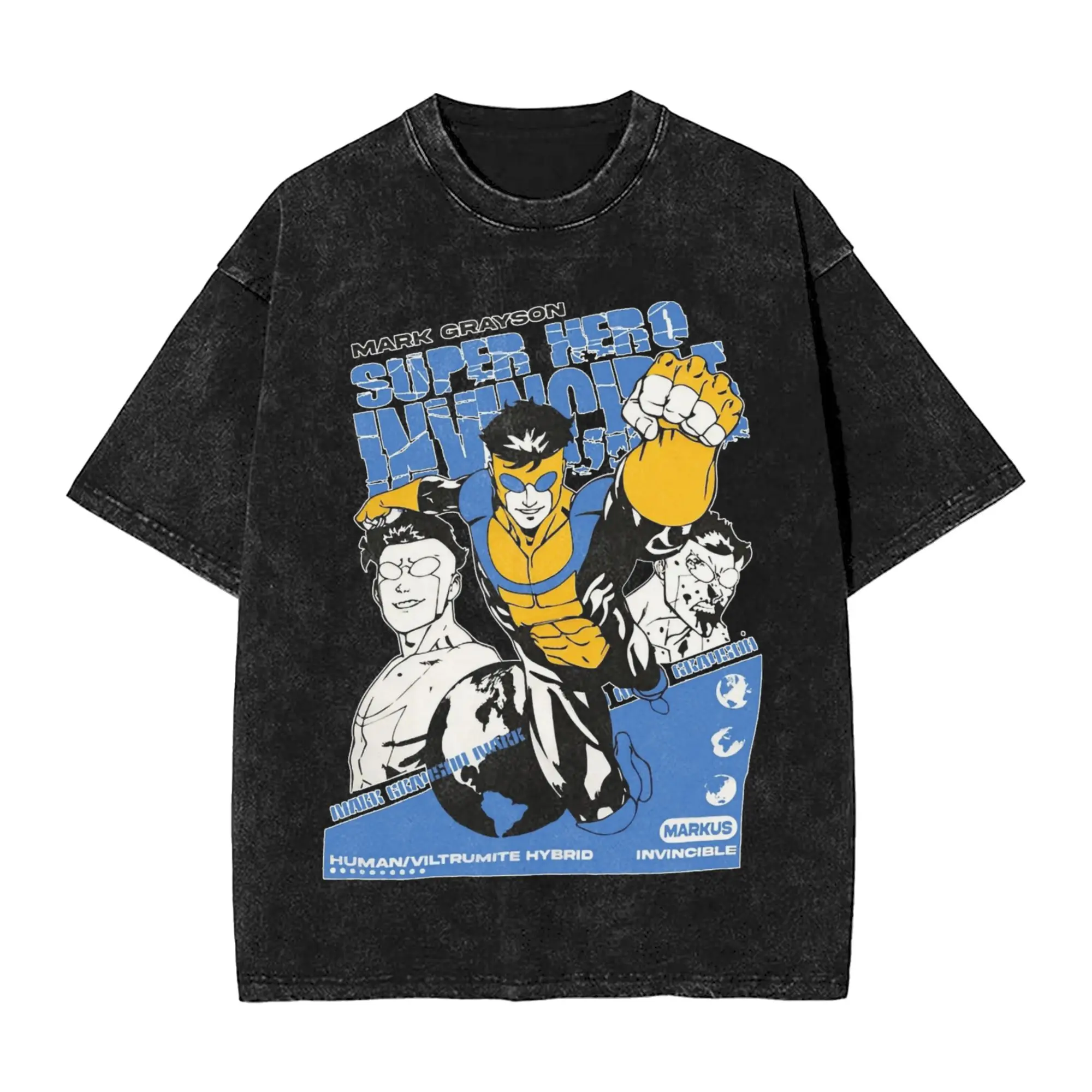 Invincible Universe Cartoon Omni-Man Washed T Shirt Hip Hop Vintage T-Shirt Tee Shirt Men Women Short Sleeve Harajuku Printed
Invincible Universe Cartoon Omni-Man Washed T Shirt Hip Hop Vintage T-Shirt Tee Shirt Men Women Short Sleeve Harajuku Printed