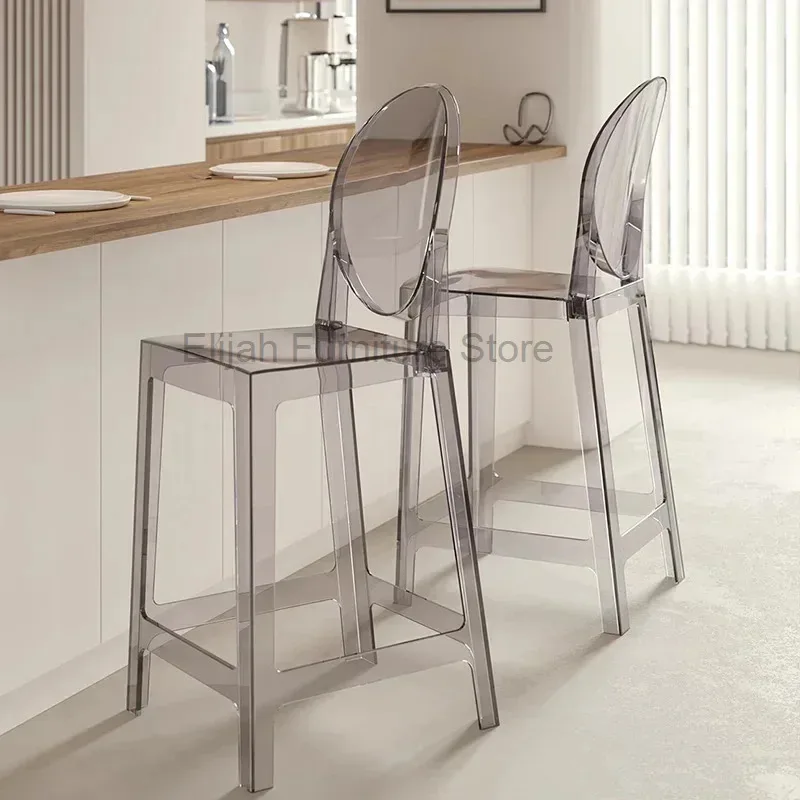 Transparent Bar Chair Nordic Luxury Creative Coffee Shop Back Chair Acrylic Furniture Taburete Alto
Transparent Bar Chair Nordic Luxury Creative Coffee Shop Back Chair Acrylic Furniture Taburete Alto