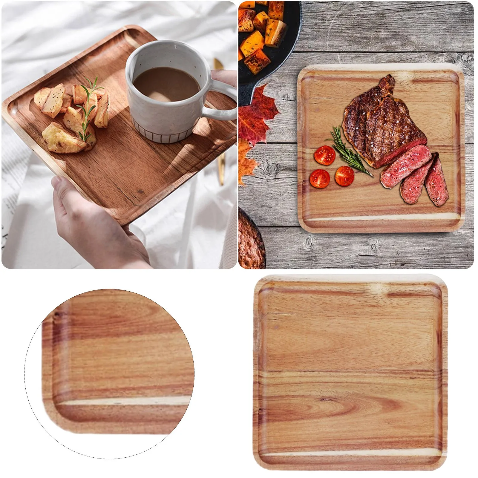 Wood Coffee Tray Household Bread Tray Rectangular Tray Japanese Cake Plate Solid Wood Dessert Plate 20×20cm Stainless Steel Pan
Wood Coffee Tray Household Bread Tray Rectangular Tray Japanese Cake Plate Solid Wood Dessert Plate 20×20cm Stainless Steel Pan