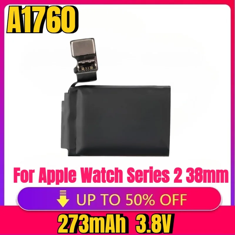 New High quality replaceable Battery A1760 For Apple Watch Series 2 38mm A1760 A1757 273mAh Series2 38mm
New High quality replaceable Battery A1760 For Apple Watch Series 2 38mm A1760 A1757 273mAh Series2 38mm