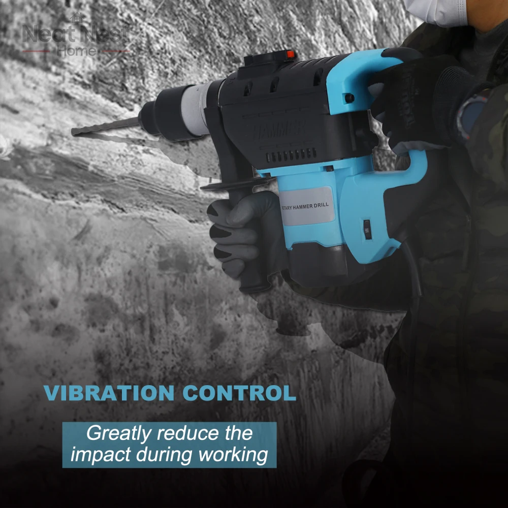 Rotary Hammer 1100W,3 different functions,360° adjustable handle,Light in weight and easy to operate,UMANIZED DESIGN(Blue+Black)
Rotary Hammer 1100W,3 different functions,360° adjustable handle,Light in weight and easy to operate,UMANIZED DESIGN(Blue+Black)