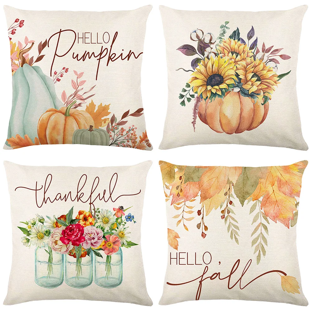 Thanksgiving Decorations Cushion Cover Autumn Pumpkin Floral Printed Pillow Covers Sofa Seat Chair Car Decorative Pillow Case
Thanksgiving Decorations Cushion Cover Autumn Pumpkin Floral Printed Pillow Covers Sofa Seat Chair Car Decorative Pillow Case
