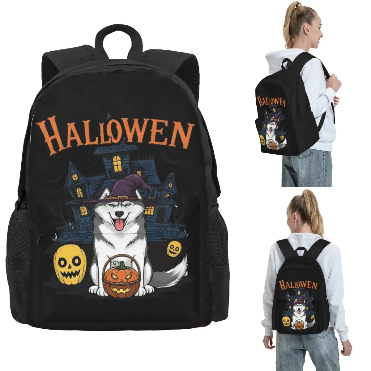 Husky Witch Halloween Backpack Hot Sale Daypack Large Capacity Kids BookBag School Bag Shoulder Bags for Men Women
Husky Witch Halloween Backpack Hot Sale Daypack Large Capacity Kids BookBag School Bag Shoulder Bags for Men Women
