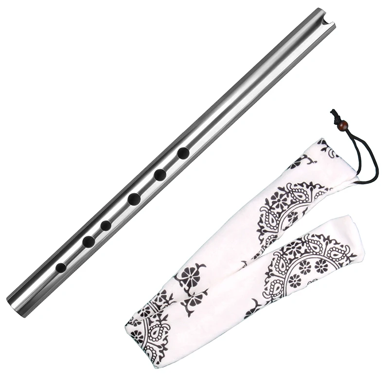 G key Flute Quena Musical Instrument Homemade Titanium Steel Flute Quena Woodwind Instrument Metal Vertical Flute with Bag
G key Flute Quena Musical Instrument Homemade Titanium Steel Flute Quena Woodwind Instrument Metal Vertical Flute with Bag