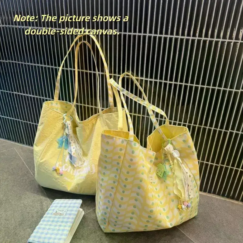1PCS Korean Style Reversible Canvas Tote Bag Large Capacity Casual Shoulder Bags For Women Student Work Gift Shopping Bags
1PCS Korean Style Reversible Canvas Tote Bag Large Capacity Casual Shoulder Bags For Women Student Work Gift Shopping Bags